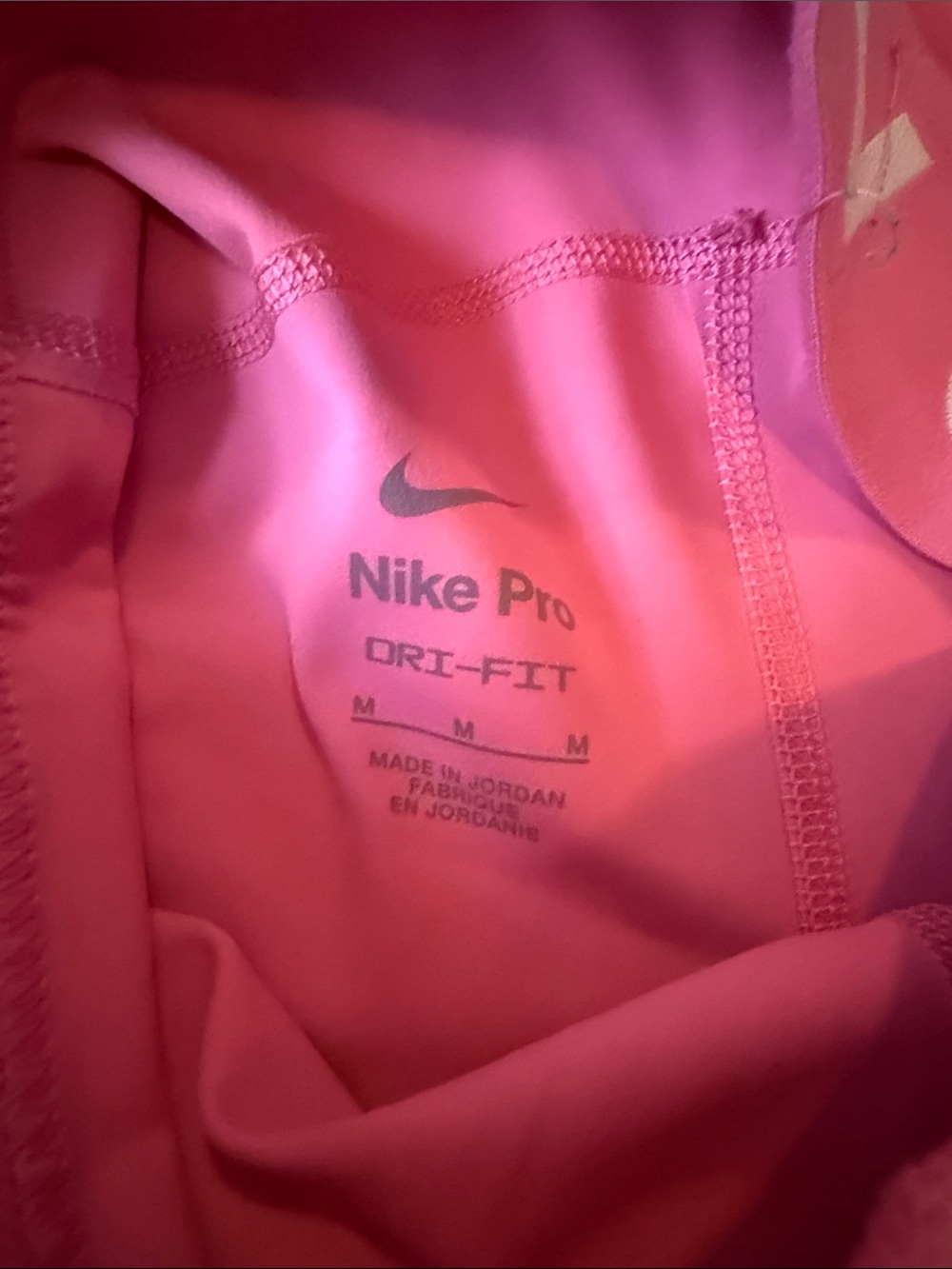 Nike Women's Hot Pink Pro Bike Shorts - Picture 2 of 2